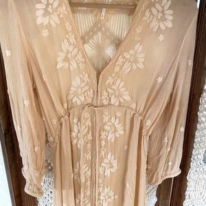 Free People Embroidered Maxi Dress